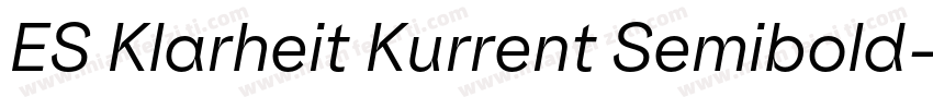 ES Klarheit Kurrent Semibold字体转换
